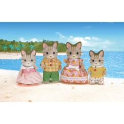 SYLVANIAN FAMILIES - 5180 - Famille Chat Tigre - Les Familles - Articulée et Habillée - A partir de 3 ans  - vertbaudet enfant