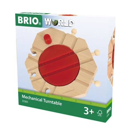 Plaque tournante mécanique BRIO 33361 pour circuit de train en bois dès 3 ans ROUGE 1 - vertbaudet enfant 