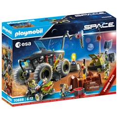 Jouet-Jeux d'imagination-Figurines, mini mondes, héros et animaux-PLAYMOBIL - 70888 - Space - Unité mobile spatiale avec astronautes et navette