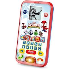 Jouet-Jeux éducatifs-Jeux scientifiques-VTECH - SPIDEY - Le Smartphone Éducatif de Spidey - Enfant - Rouge - Mixte - 3 ans - Pile