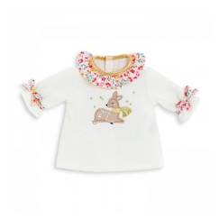 Jouet-Poupons et poupées-Poupées mannequins et accessoires-Robe Hiver en Fleurs - Corolle - pour poupée Ma Corolle - Blanc Jaune - Enfant à partir de 3 ans