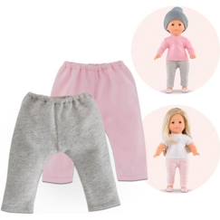 Jouet-Poupons et poupées-Poupons et accessoires-Ensemble leggings pour poupée Ma Corolle 36cm - Corolle - 2 leggings gris et rose