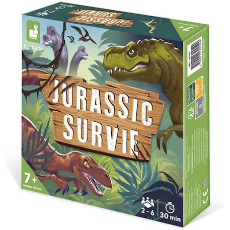 Jeux de Société - JANOD - Jurassic Survie - Jeu Coopératif - Dès 7 ans ROUGE 1 - vertbaudet enfant 