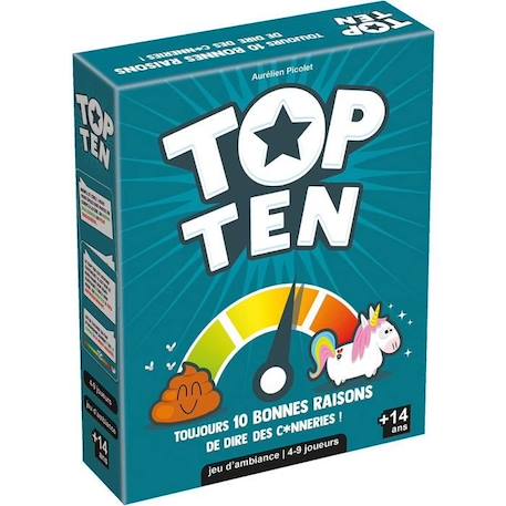 Jeu de société Top Ten - Cocktail Games - 4 à 9 joueurs - 30 min - À partir de 14 ans BLEU 1 - vertbaudet enfant 