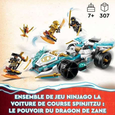 LEGO® NINJAGO 71791 La Voiture de Course Spinjitzu : le Pouvoir du Dragon de Zane, Jouet Enfants 7 Ans JAUNE 3 - vertbaudet enfant 