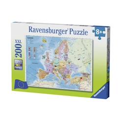 Jouet-Jeux éducatifs-Puzzles-Ravensburger - Puzzle 200 pièces XXL - Carte d'Europe - Mixte - A partir de 8 ans