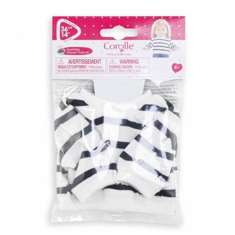 Corolle - Marinière pour poupée Ma Corolle - Vêtement indispensable - Multicolore - Enfant - Blanc BLANC 1 - vertbaudet enfant 