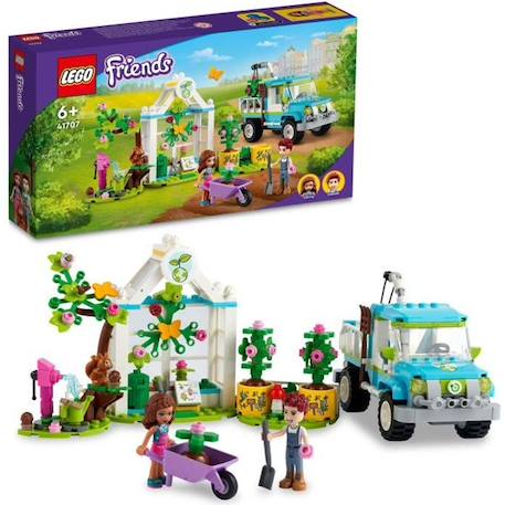 LEGO 41707 Friends Le Camion Planteur d’Arbres, Jouet, Jardinage Écologique, Camion Électrique, Filles et Garçons Dès 6 Ans BLEU 1 - vertbaudet enfant 