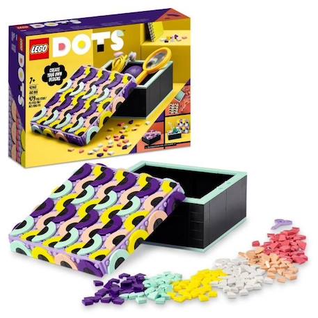 LEGO® 41960 DOTS La Grande Boîte, Activité Manuelle pour Créer un Espace de Rangement pour Chambre d'Enfants, dès 6 ans VIOLET 1 - vertbaudet enfant 