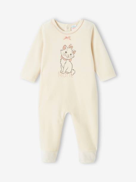 Dors-bien bébé fille Disney® Marie les Aristochats en velours vanille 1 - vertbaudet enfant 