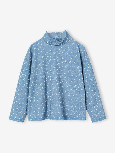 Ensemble t-shirt + robe salopette en velours fille bleu nuit+chocolat 2 - vertbaudet enfant 