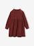 Robe velours col volanté fille chocolat+prune 2 - vertbaudet enfant 