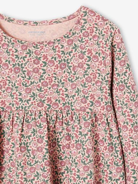 Ensemble fille cardigan et robe imprimée fleurs bleu grisé+rose poudré 11 - vertbaudet enfant 