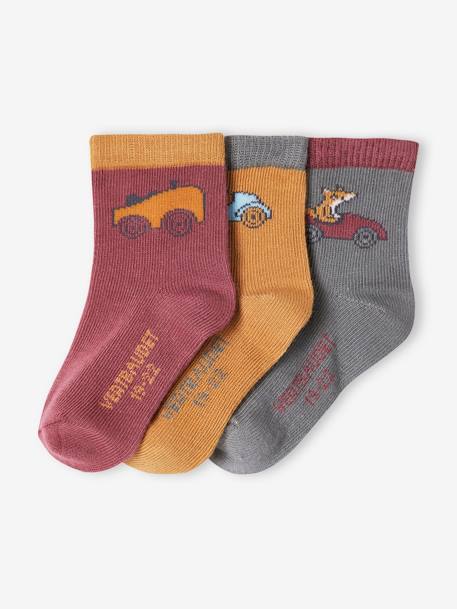 Bébé-Lot de 3 paires de chaussettes voitures bébé garçon