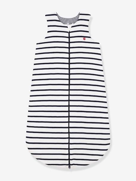 Gigoteuse à rayures en coton PETIT BATEAU blanc imprimé 1 - vertbaudet enfant 