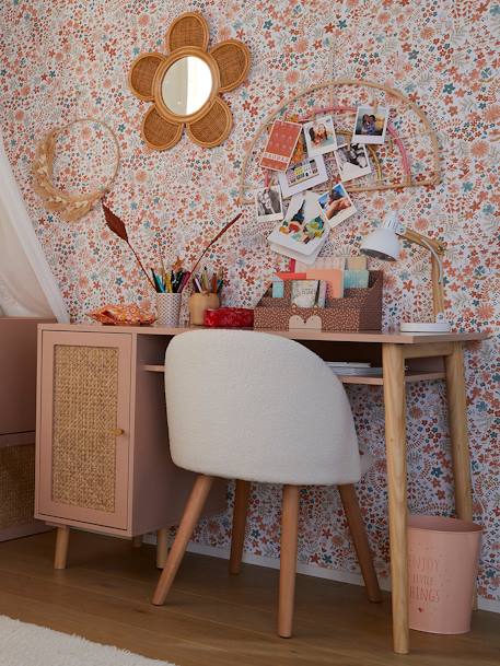 Bureau enfant LIGNE POÉSIE rose nude+vert 5 - vertbaudet enfant 