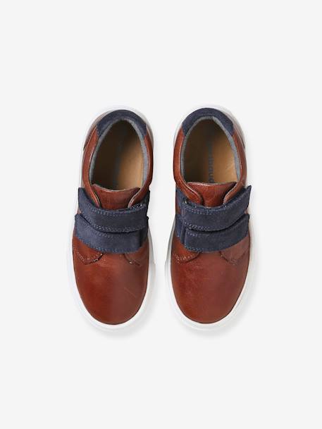 Baskets derbies scratchées cuir enfant marron 4 - vertbaudet enfant 