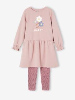 -Ensemble robe en molleton et legging fille