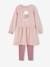 Ensemble robe en molleton et legging fille bois de rose 1 - vertbaudet enfant 