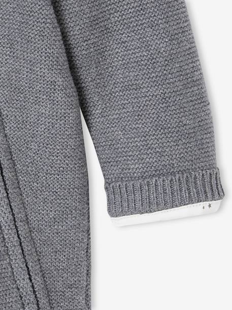 Combinaison doublé bébé naissance en tricot gris chiné 4 - vertbaudet enfant 