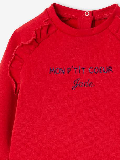 Sweat bébé en molleton personnalisable rouge 3 - vertbaudet enfant 