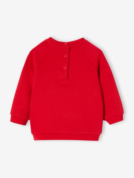 Sweat bébé en molleton personnalisable rouge 2 - vertbaudet enfant 