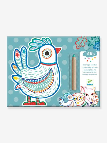 Animaux à révéler - DJECO bleu+multicolore 1 - vertbaudet enfant 