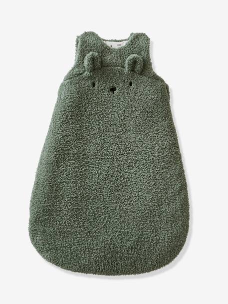 Gigoteuse manches amovibles en polaire Ours GREEN FOREST beige foncé+écru+vert sauge 14 - vertbaudet enfant 