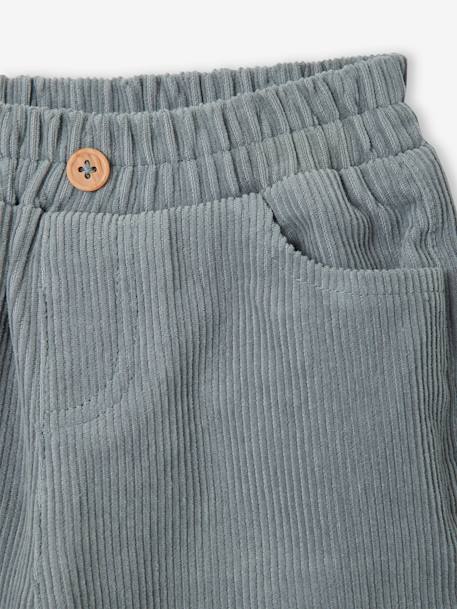 Pantalon bébé en velours côtelé bleu grisé+bleu nuit+lichen 3 - vertbaudet enfant 