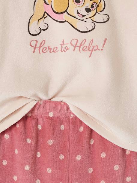 Pyjama fille Pat’Patrouille® en velours beige/pourpre pois beige 5 - vertbaudet enfant 