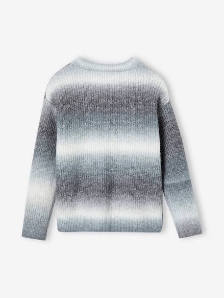 Pull en maille mousseuse effet dégradé garçon gris chiné 3 - vertbaudet enfant 