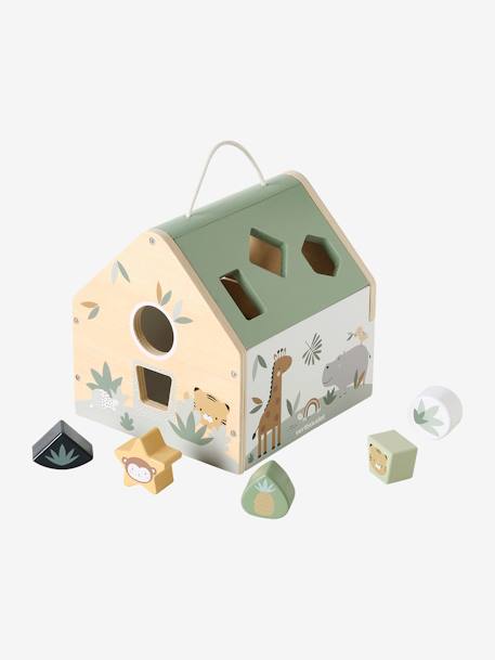 Maison des formes en bois FSC® multicolore+Tanzanie 9 - vertbaudet enfant 