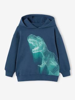 -Sweat à capuche motif dino néon garçon