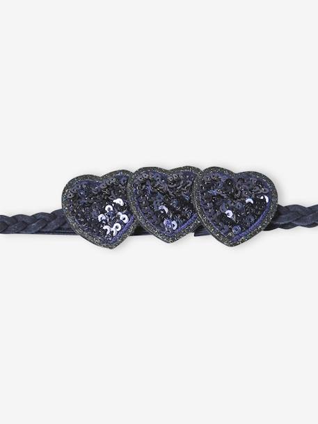 Headband cœurs à sequins fille beige irisé+marine 5 - vertbaudet enfant 