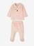 Pyjama de Noël bébé 2 pièces en velours rose poudré 1 - vertbaudet enfant 