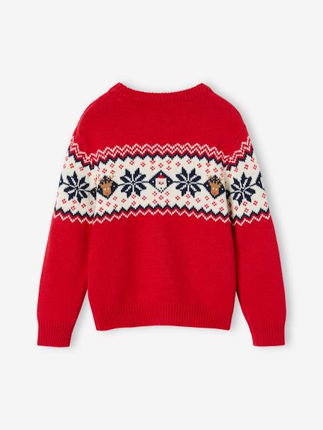 Pull jacquard de Noël enfant collection capsule famille rouge 2 - vertbaudet enfant 