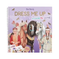 Jouet-Album coloriage Miss Melody modèle Dress me up Around the world