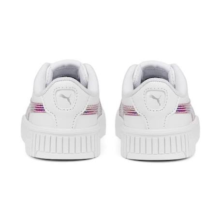 Baskets bébé fille Puma Carina 2.0 Holo AC - blanc/argent BLANC 2 - vertbaudet enfant 