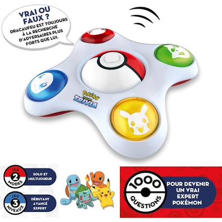Bandai - Pokémon - Dresseur Quiz - Quiz connaissances 100% Pokémon - Jeu électronique interactif - parle français BLANC 2 - vertbaudet enfant 