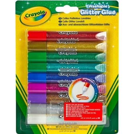 Crayola - 9 Colles pailletées lavables VERT 1 - vertbaudet enfant 