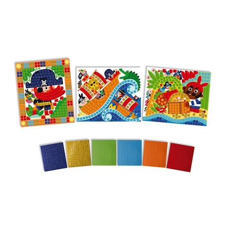 Janod - Kit Créatif : Mosaïques Pirates Coloris Unique VERT 2 - vertbaudet enfant 