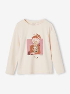 -T-shirt motif "Egérie" fille manches longues