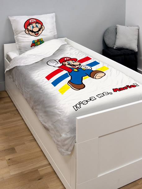 Parure housse de couette + taie d'oreiller enfant Super Mario® et Luigi blanc 6 - vertbaudet enfant 