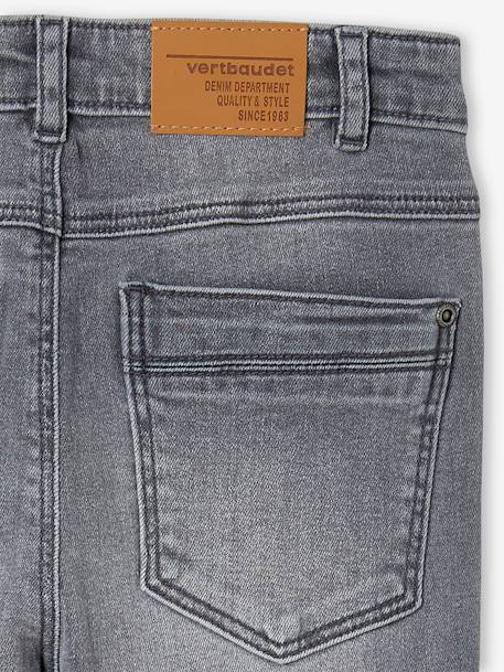 Jean droit relax forme loose garçon denim gris+stone 5 - vertbaudet enfant 