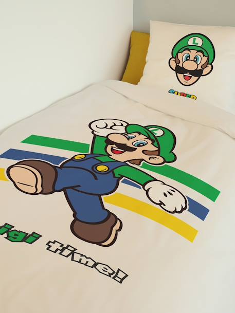 Parure housse de couette + taie d'oreiller enfant Super Mario® et Luigi blanc 9 - vertbaudet enfant 