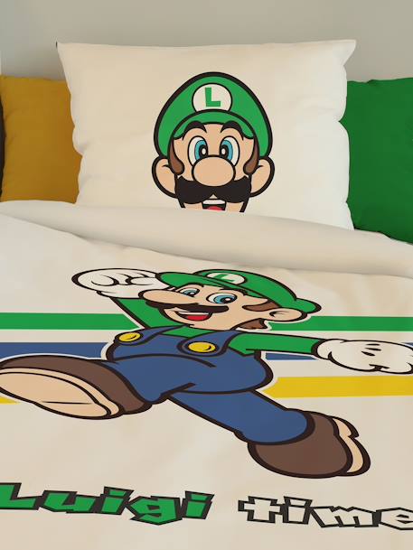 Parure housse de couette + taie d'oreiller enfant Super Mario® et Luigi blanc 11 - vertbaudet enfant 