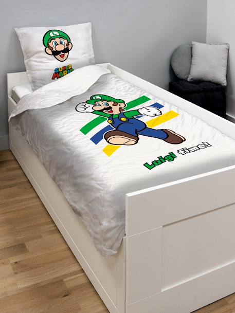 Parure housse de couette + taie d'oreiller enfant Super Mario® et Luigi blanc 7 - vertbaudet enfant 