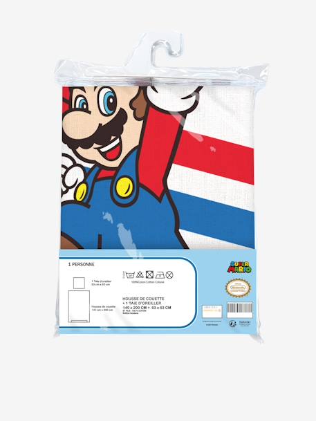 Parure housse de couette + taie d'oreiller enfant Super Mario® et Luigi blanc 4 - vertbaudet enfant 