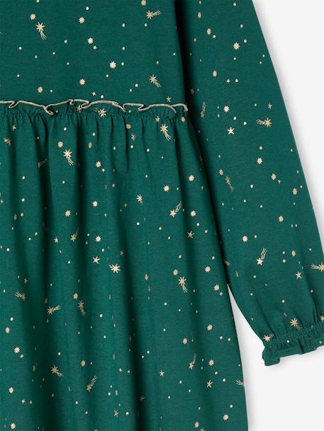 Robe de fête motifs étoiles irisés fille marine+rouge+vert 9 - vertbaudet enfant 