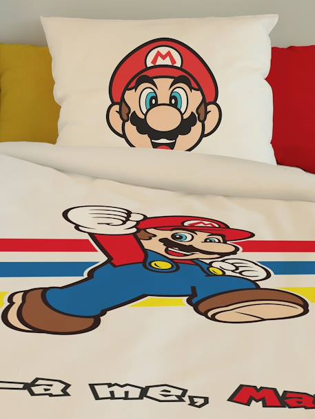 Parure housse de couette + taie d'oreiller enfant Super Mario® et Luigi blanc 10 - vertbaudet enfant 